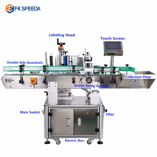Bottom Price Round Bottle Automatic Labelling Machine with Code Printer